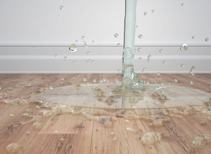water damaged Solid wooden flooring