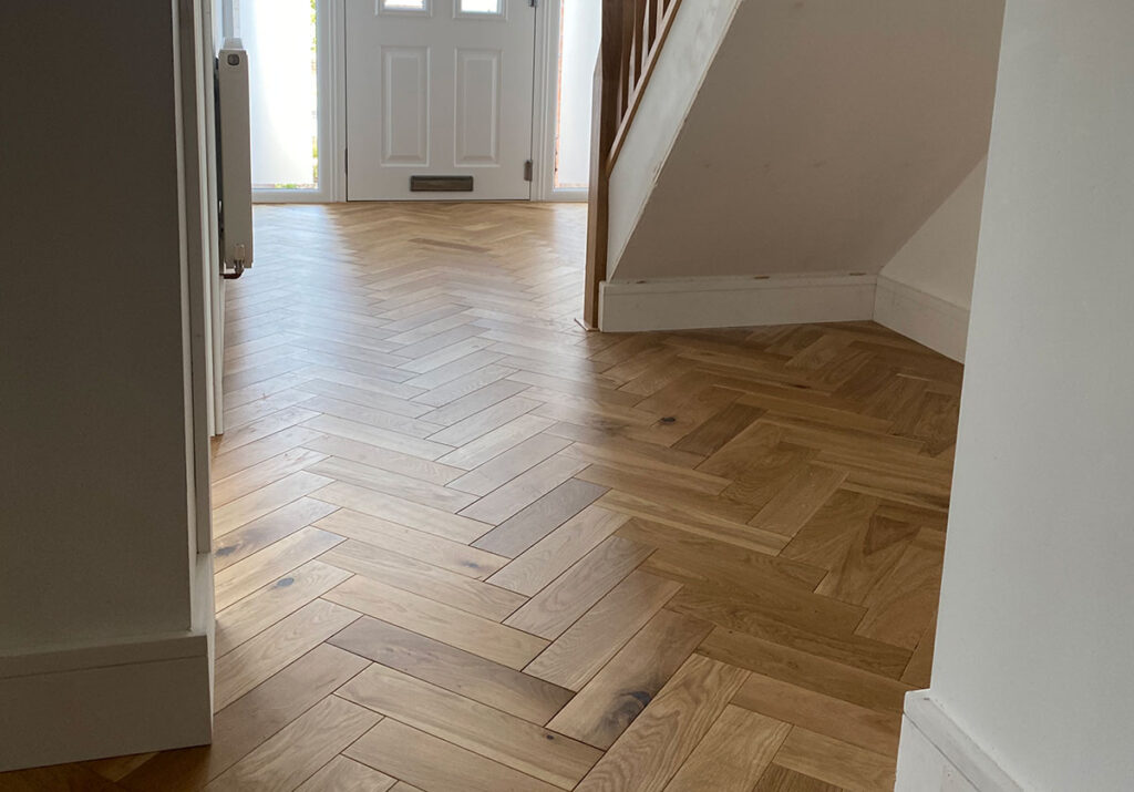 professionally fitted wooden flooring completed